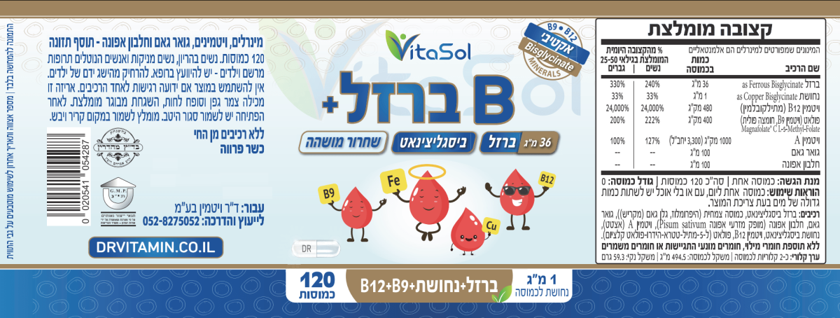 תוסף ברזל לאנמיה מחוסר ברזל, ברזל להיריון, כדורי ברזל